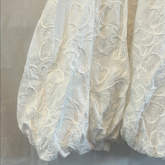 ZARA EMBROIDERED VOLUMINOUS DRESS ZW COLLECTION Oyster-white | XS - Picture 16 of 16